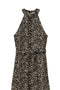 Detail image of the Easy joy s/l long halterneck dress in all over print, by brand Vero moda