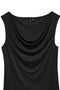 Detail image of the Joan sl waterfall top in black, by brand Vero moda