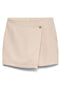 Front image of Kaylie short skort in beige, by brand Vero moda