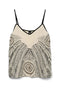 Front image of Lalita zola singlet top in beige, by brand Vero moda