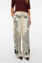 Front image of a model wearing Lalita zola hw wide pant in beige, by brand Vero moda
