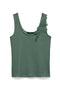 Front image of Layla ss u neck top in green, by brand Vero moda