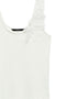 Detail image of the Layla ss u neck top in white, by brand Vero moda