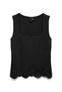 Image of LOUISE SL SQUARE NECK TOP in black, by brand VERO MODA