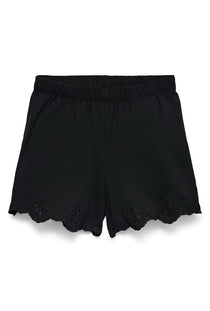 Front image of the Louise hw shorts in black, by brand Vero moda