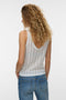 Back image of a model wearing the Lux light s/l top in white, by brand Vero moda