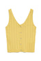 Front image of the Lux light s/l top in yellow, by brand Vero moda