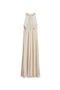 Back image of the Reba hibisca ankle dress in beige, by brand Vero moda