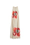 Front image of the Reba hibisca ankle dress in beige, by brand Vero moda