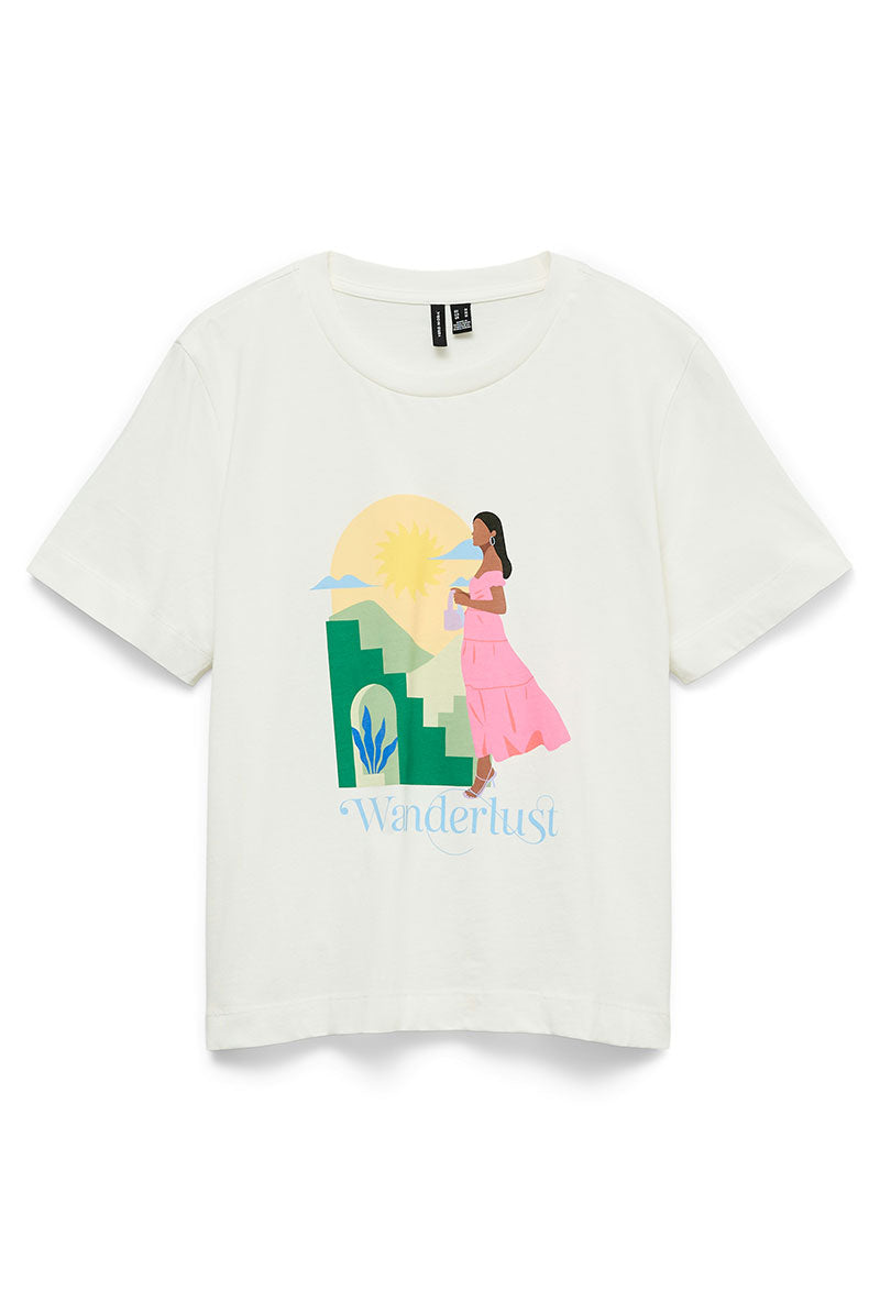 Front image of Salli mette ss t in mul1, by brand Vero moda