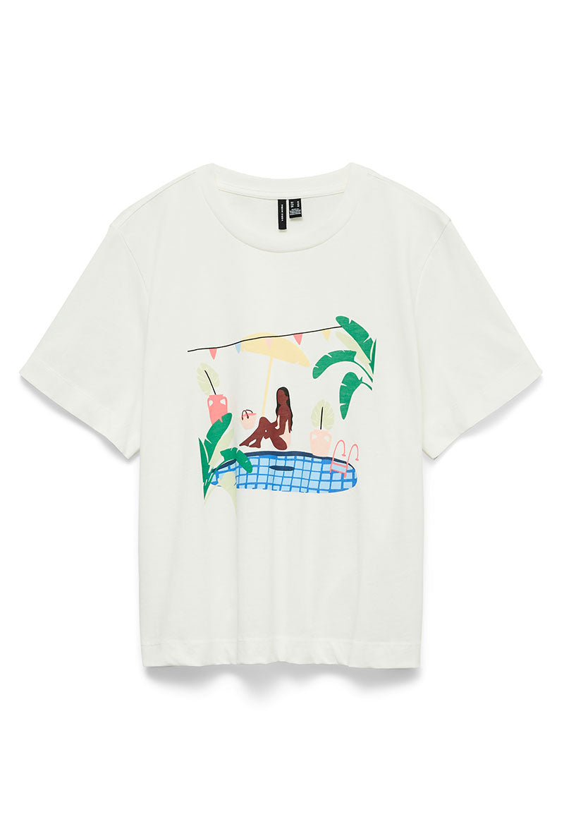 Front image of Salli mette ss t in mul2, by brand Vero moda