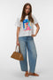 Front image of a model wearing the Salli mette ss t in mul3, by brand Vero moda