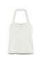 Front image of Valerie halterneck top in white, by brand Vero moda