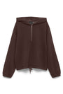 Image of BELLIS LS HOODIE in chocolate, by brand VERO MODA