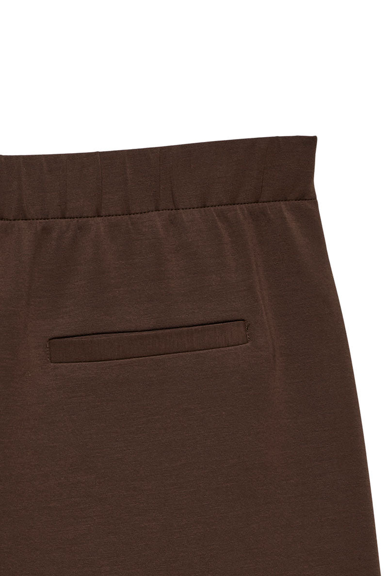Back image of Bellis mw straight pants in chocolate, by brand Vero moda