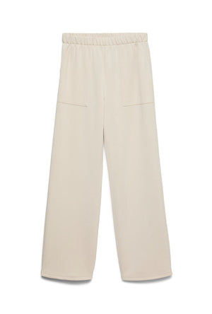 Front image of the Bellis mw straight pants in stone, by brand Vero moda