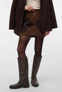 Image of DARLA NW SHORT SKIRT in brown, by brand VERO MODA