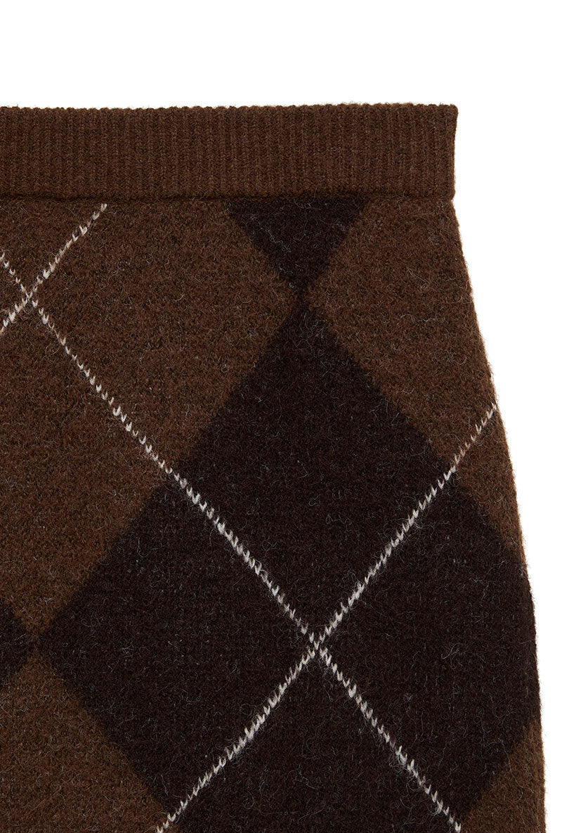 Front image of Darla nw short skirt in brown, by brand Vero moda
