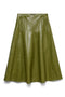 Front image of the Dash hw coated skirt in green, by brand Vero moda