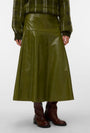 Image of DASH HW COATED SKIRT in green, by brand VERO MODA
