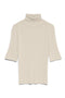 Front image of the Eyma rollneck pullover in beige, by brand Vero moda