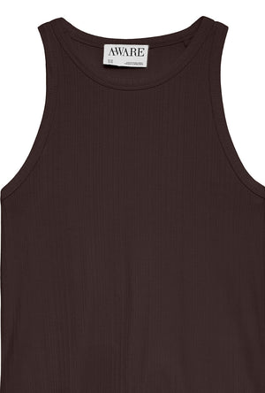 Detail image of the Irina oneck tank top in black, by brand Vero moda