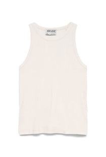 Front image of the Irina oneck tank top in white, by brand Vero moda