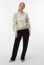 Image of LARA LS ONECK PULLOVER in light grey, by brand VERO MODA