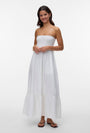 Image of LISA BANDEAU ANKLE DRESS in off white, by brand VERO MODA