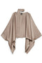 Front image of a model wearing the Miro ls cape scarf top in bronze, by brand Vero moda
