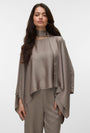 Image of MIRO LS CAPE SCARF TOP in bronze, by brand VERO MODA
