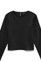 Front detailed image of the Miro ls oneck short top in black, by brand Vero moda