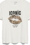 Front detail image of the Myra ss oneck tshirt in off white, by brand Vero moda