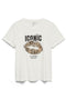 Front image of Myra ss oneck tshirt in off white, by brand Vero moda