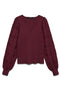 Front image of the New limone ls vneck pullover in burgundy, by brand Vero moda