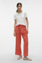 Front image of a model wearing the Philipa francis ss top in off white, by brand Vero moda