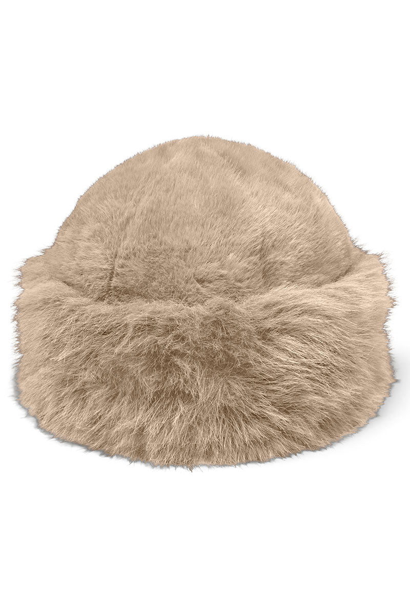 Front image of Safina hat in light brown, by brand Vero moda