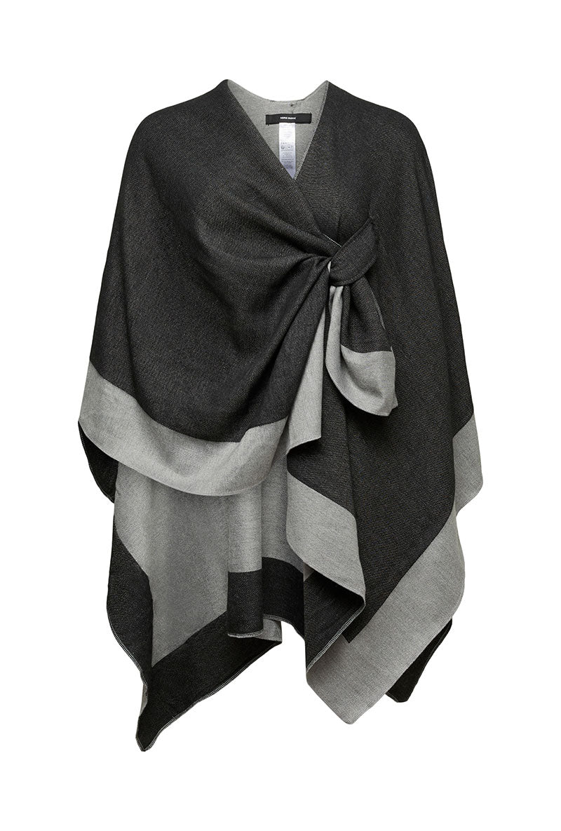 Front image of Sika poncho in black, by brand Vero moda