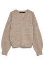 Image of TEAK LS VNECK PULLOVER in stone, by brand VERO MODA