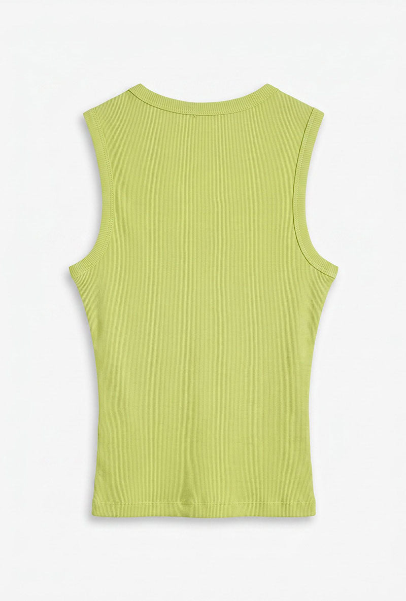 Back image of Tilly sl top in green, by brand Vero moda