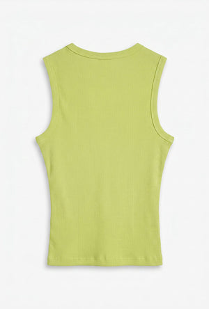 Back image of the Tilly sl top in green, by brand Vero moda
