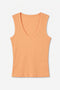 Front image of Tilly sl top in orange, by brand Vero moda