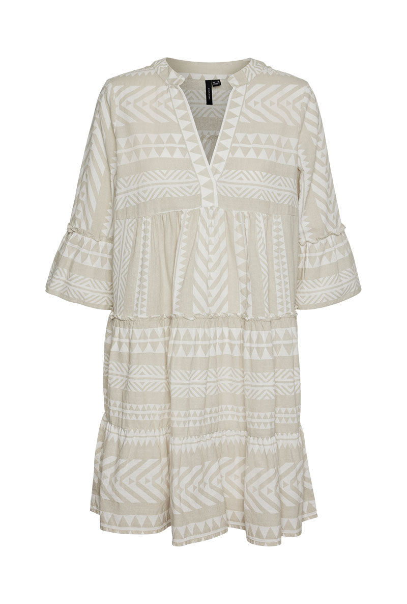 Front image of Dicthe 3/4 tunic in stone, by brand Vero moda