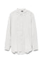 Front image of the Linn l/s vis/linen shirt in white, by brand Vero moda